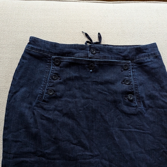 🪞Madewell Cotton Lace up skirt Size 31 - Picture 4 of 10